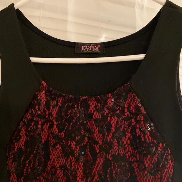 Party Dress, Red Sequence - Picture 3 of 5